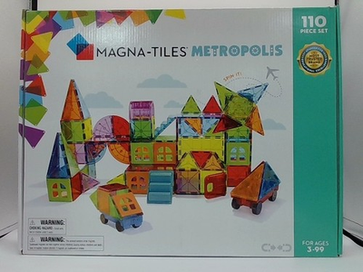 #ad MAGNA TILES Metropolis Magnetic Building Tiles Clear Colors $82.38