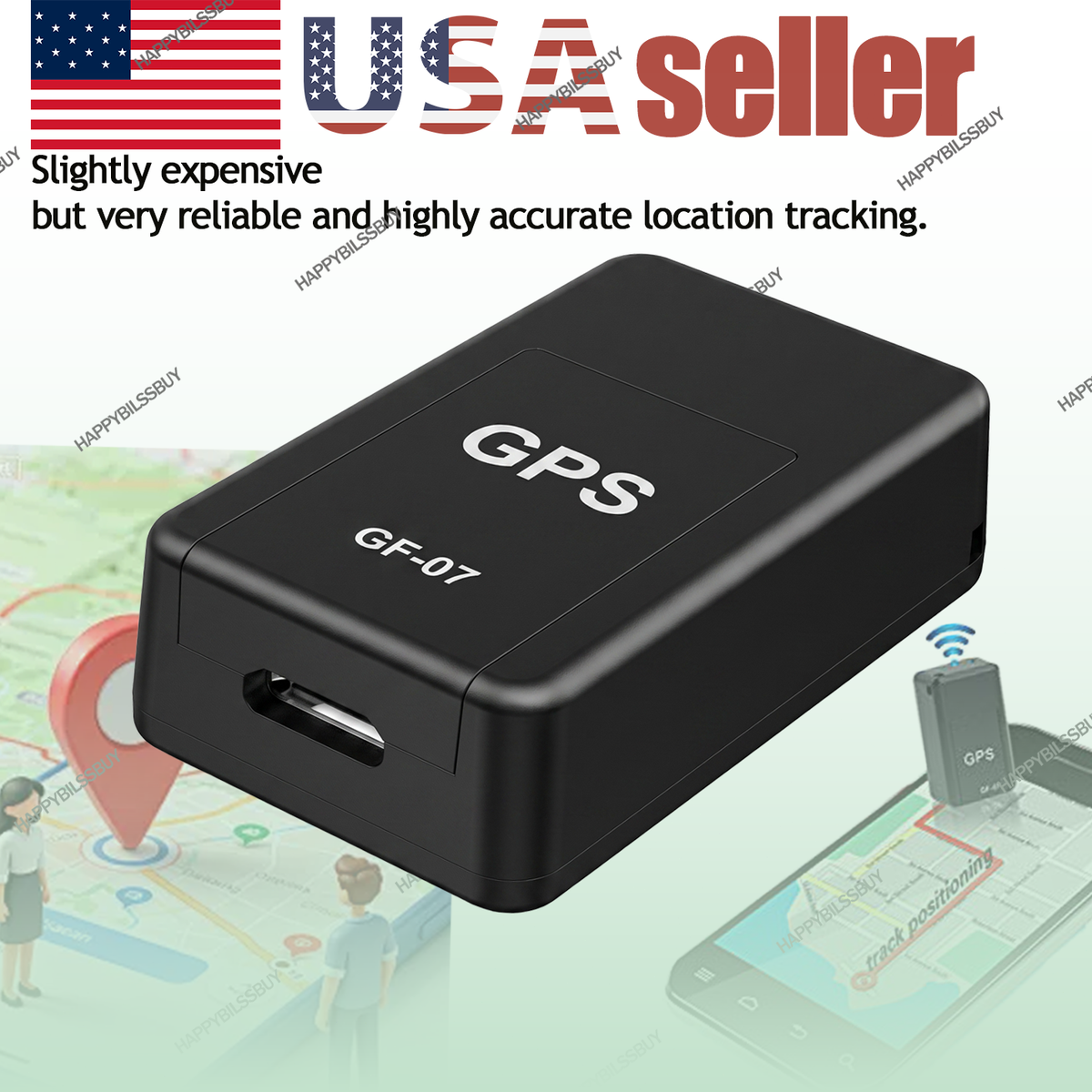 GF07 Mini Magnetic GPS Tracker Real-time Car Truck Vehicle Locator