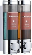 Shampoo and Conditioner Dispenser Wall Mounted Shower Soap Dispenser No Drill