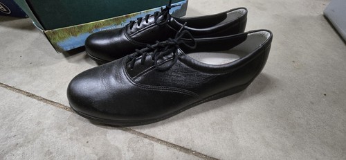 SAS Women's Oxfords Walking Shoes Whisper Black Leather Size 12 N - Picture 3 of 10