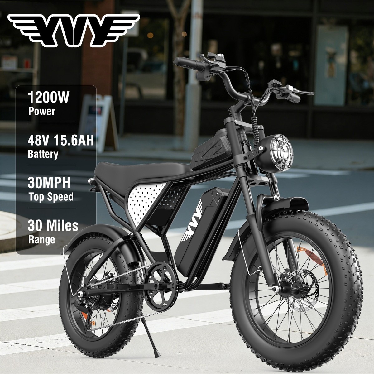 YVY 20" Electric Bike 1200W 48V 15.6Ah Adult Teens Off-road electric dirt  bike | eBay