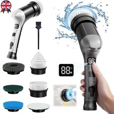 6-in-1 Electric Spin Scrubber Handheld Cleaning Brush Cordless Turbo Scrub Tool