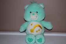 2002 Care Bears Wish Bear with 2 hearts 13" Classic Collection