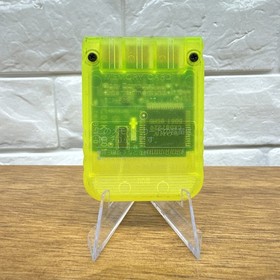 Playstation 1 PS1 Official OEM 15 Block Memory Card SCPH-1020 Transparent Yellow