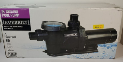 Everbilt 1 HP Pool Pump In Ground 2 Speed 5.1 A 230V Brand new