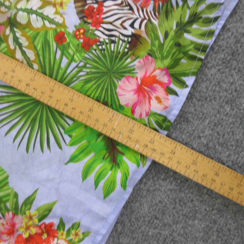 Blusa Johnny Was Kimono Top Mujer L/XL Seda Selva Animal Floral Borde Leopardo Foto 3 de 4