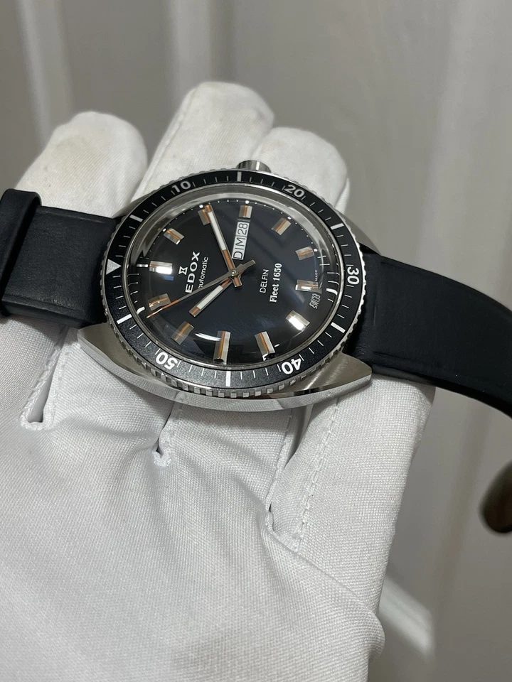 EDOX Delfin Fleet 1650 Auto ED88004 Edición Limitada 0/300 200m 43mm Hecho en Suiza Foto 4 de 4