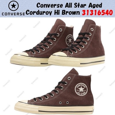 Converse All Star Aged Corduroy Hi Brown 31316540 Men's Size