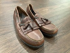 Men  s Good Condition Used Hush Puppies 10 M Leather Shoes. N1