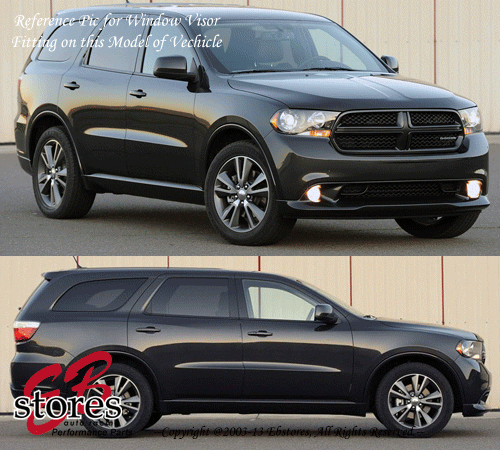 Rain Guards Visor 4pc Deflector For Dodge Durango 11-16 Citadel Sport Crew Sport - Picture 4 of 5