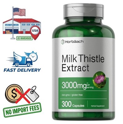 Milk Thistle Seed 300 Capsules Extract - 3000mg Silybum marianum