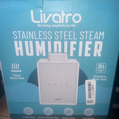 Livatro Stainless Steel Humidifier 3L Warm Mist Humidifier Safe Healthy EZ Clean