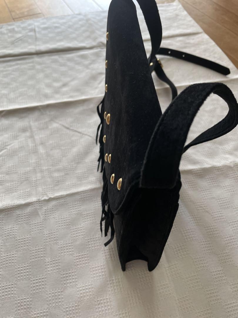 Borsa a tracolla Yves Saint Laurent nera importazione Giappone rara