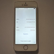 Apple iPhone 5s Gold Bar Smartphone iOS 8MP Camera 1GB RAM Dual Core