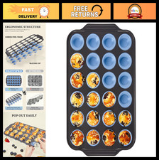 Silicone Mini Muffin Pan with Metal Frame, 24 Cup Nonstick Bakeware, Egg Bite Mo