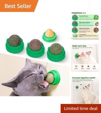 4-Pack Catnip Balls for Play  Dental Care   Safe Edible Toys for Cats