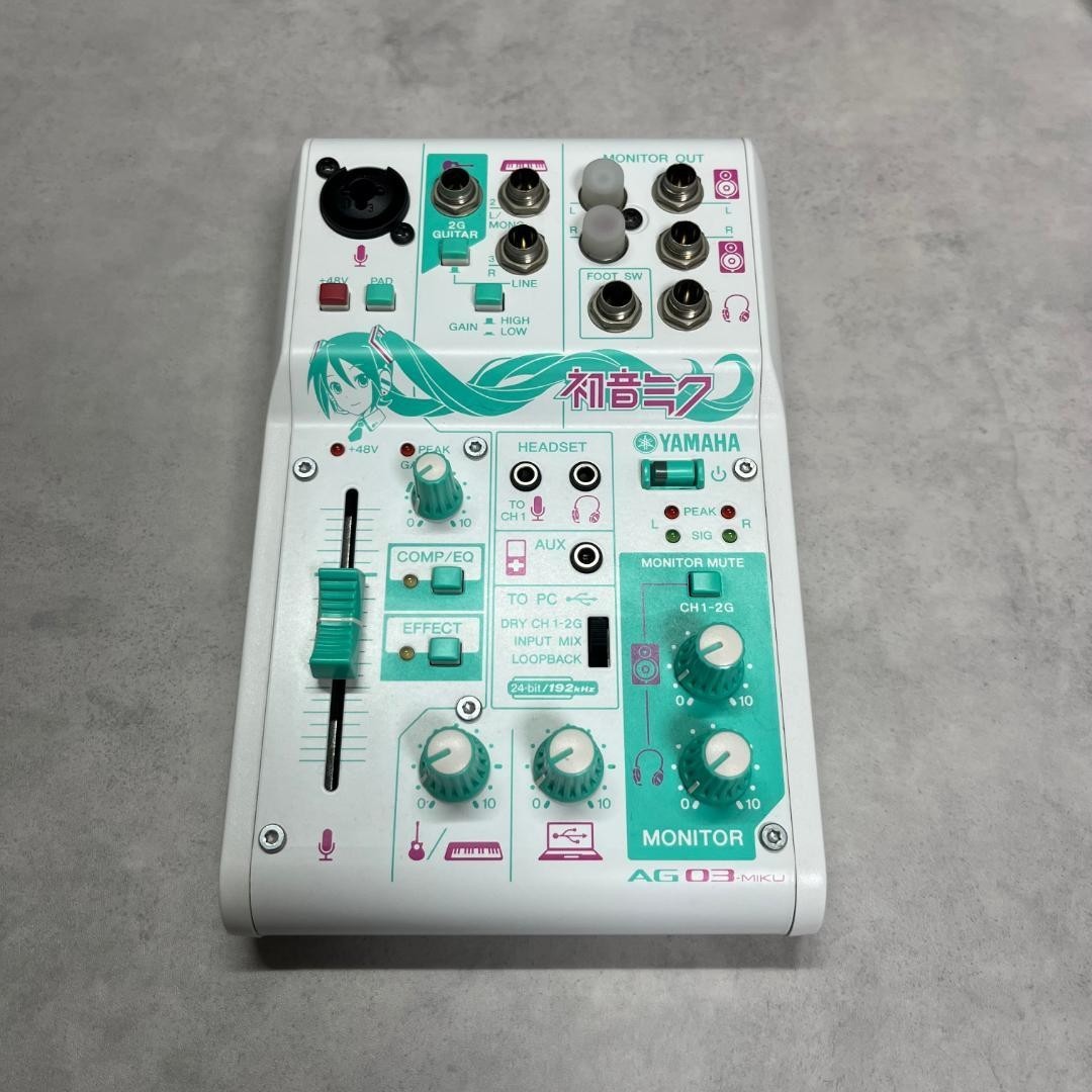 YAMAHA Hatsune Miku AG03-MIKU Webcasting Mixer 3-Channel Audio