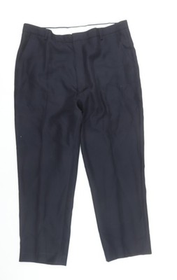 Chums Anzughose Hose Herren schwarz 38 W 29 L vorne flach gerades Bein