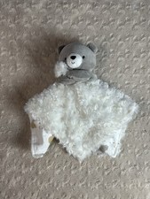 Just One You by Carter's Gray White Teddy Bear Lovey Security Blanket Moon Stars