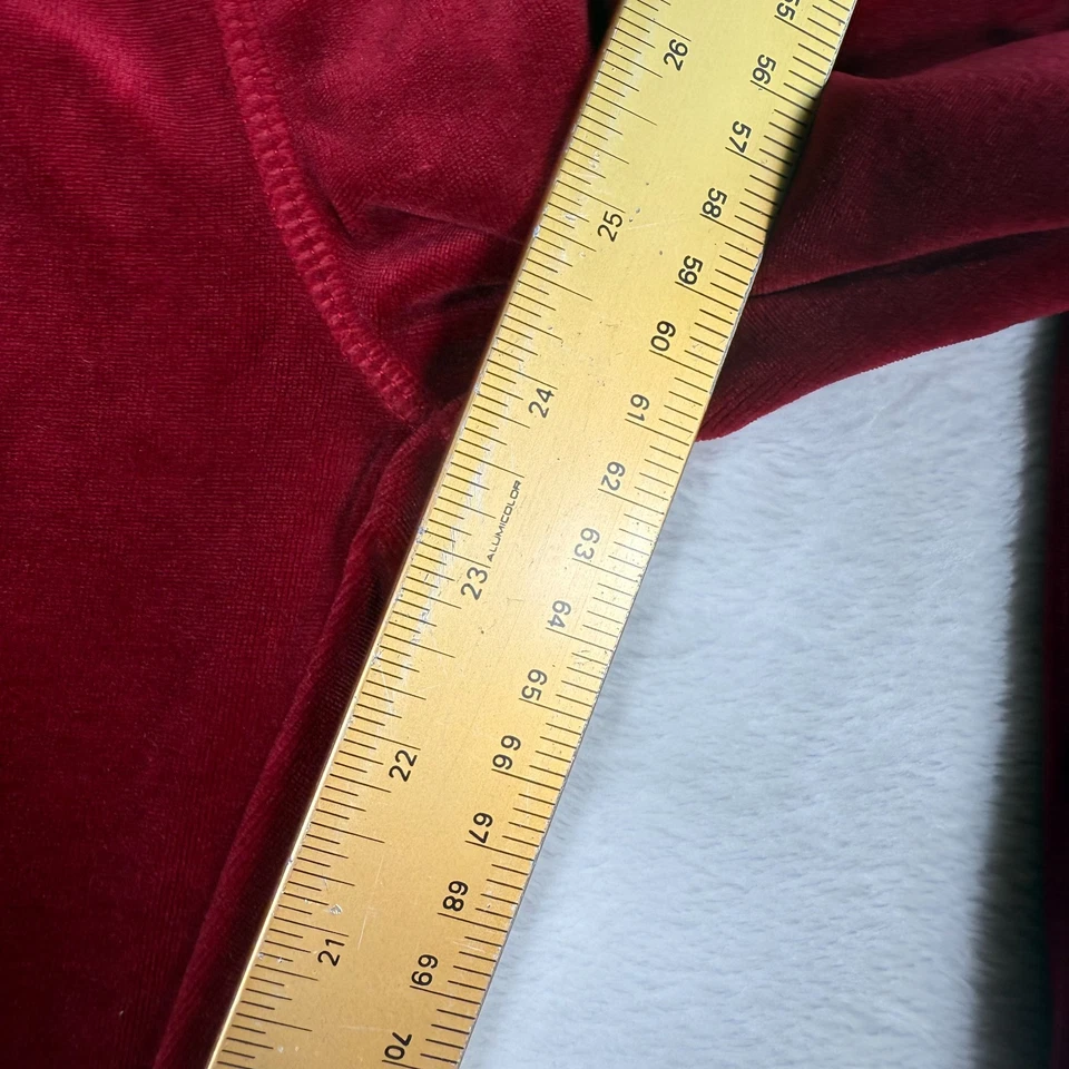Pantalones de terciopelo rojo Juicy Couture para niños talla mediana 8-10 niñas cintura elástica salón Foto 3 de 4