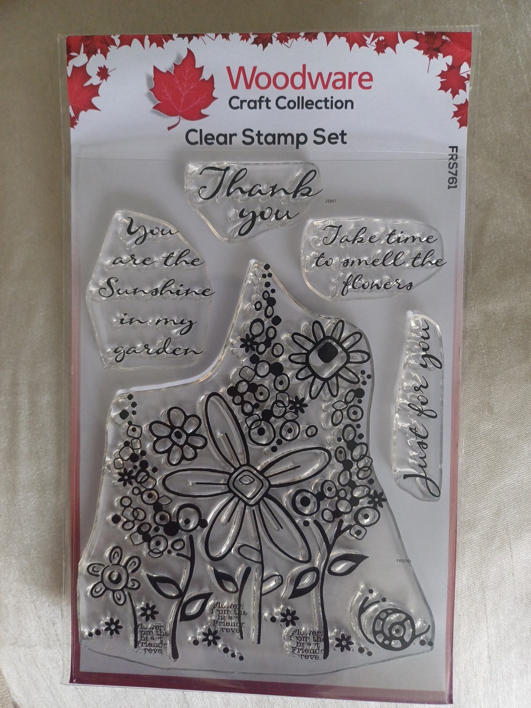 WOODWARE MILLEFIORI GARDEN CLEAR STAMP COLLECTION BY FRANCOISE READ. New.