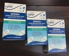 3 -Lynx Sperm Concentration test kit Male Fertility Home Rapid Test 3/26 7/26