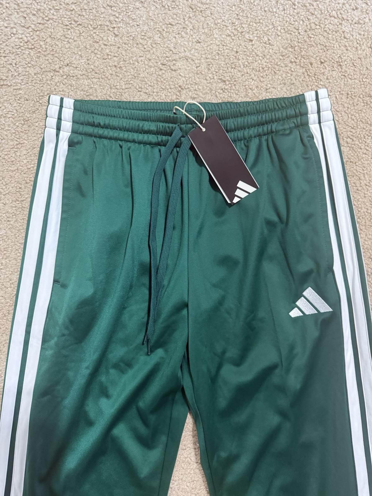 adidas Essentials Tricot 3-Stripes Tracksuit 2 Piece Set Green Men’s Sz M, L, XL