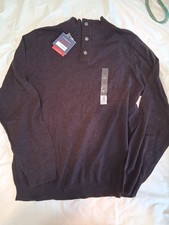 Croft  Barrow Mens Sz Lg Sweater Mockneck Good Purple Soft Golf Hipster