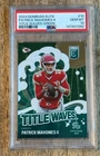 2024 PANINI DONRUSS ELITE PATRICK MAHOMES II #10 GREEN TITLE WAVES PSA 10 GEM MT