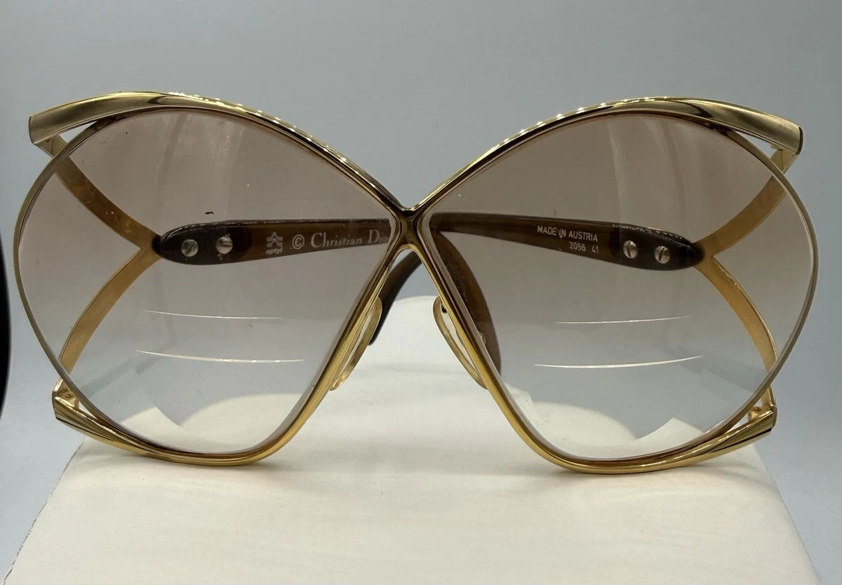 Dior Gold Butterfly Vintage Sunglasses for sale | eBay
