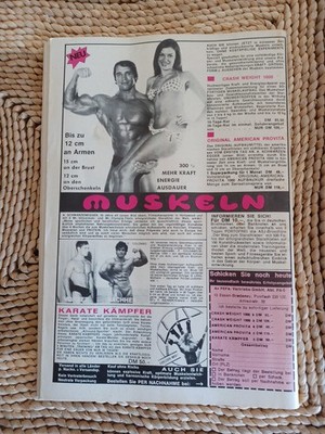 Arnold Schwarzenegger Werbung Muskeln Vintage  Bodybuilding Fitness VINTAGE
