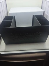 Brand New in Box Maker’s Mark Bourbon Metal Bar Caddy Napkin Straw Holder 5x6x10