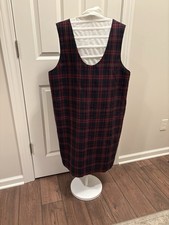 Abito maglione vintage harve’ benard 100% lana laine a quadri rosso nero 16 Bielorussia 