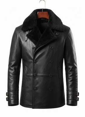 Inspired Cosplay Leon S Kennedy RE9 Black Leather Jacket Resident Evil Requiem