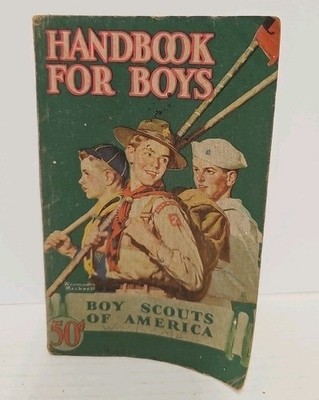 Handbook for Boys '44 Boy Scouts of America Rockwell Manual Book ADS Remington B