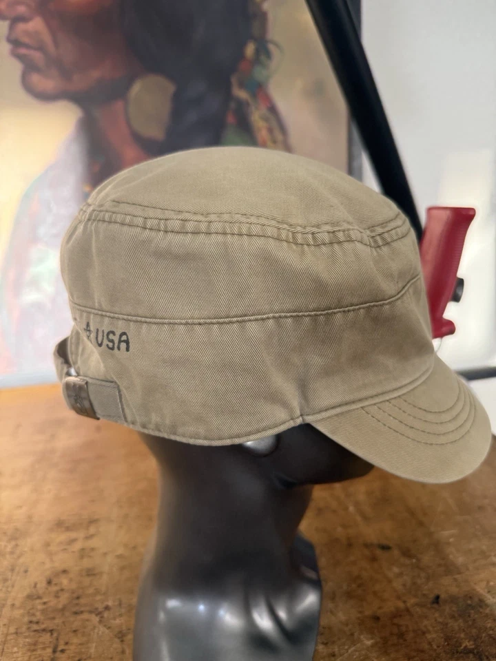 Sombrero Militar John Varvatos Ajustable De Colección Color Verde Desteñido  Foto 3 de 4