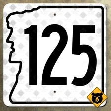 New Hampshire state route 125 highway road sign Rochester Barrington 12x12