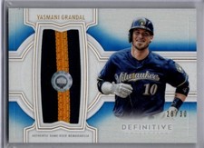 2020 Topps Definitive Baseball Jumbo Relic Yasmani Grandal PATCH BREWERS 28/30