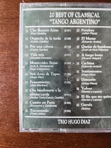 20 BEST OF CLASSICAL TANGO ARGENTINO TRIO HUGO DIAZ 20 TRK CD LATIN OOP SEALED - Picture 3 of 8