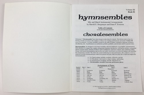 Hymnsembles Volume 3 Book 2 Sheet Music Instrumental Arrangements For Flute Oboe - Picture 2 of 5
