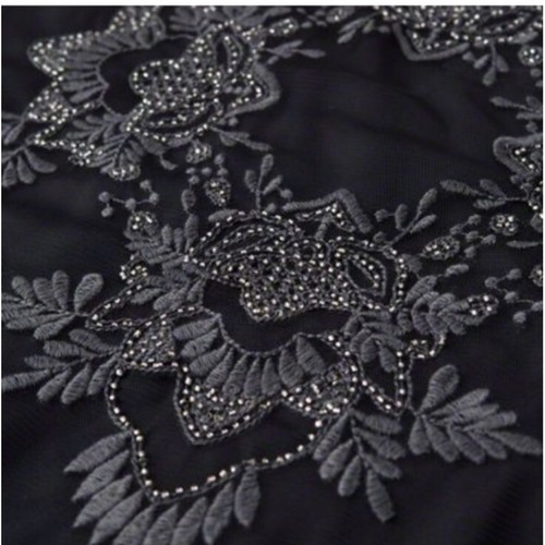 Abercrombie and Fitch Embroidered Party Dress Black Sleeveless Size Small NEW - Picture 3 of 14