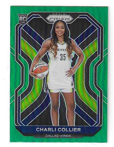 2021 WNBA Panini Prizm #89 Charli Collier Green Prizm Rookie RC - Dallas Wings - Picture 1 of 2