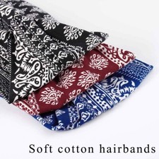 Cagora Boho Bandeau Headbands Wide Knot Hair Scarf Floral Printed Hair Band Ela