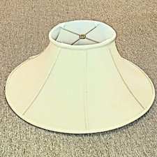 Large Oval Linen Lampshade Off White Spider Fitter 25" x 19.5" x 13"