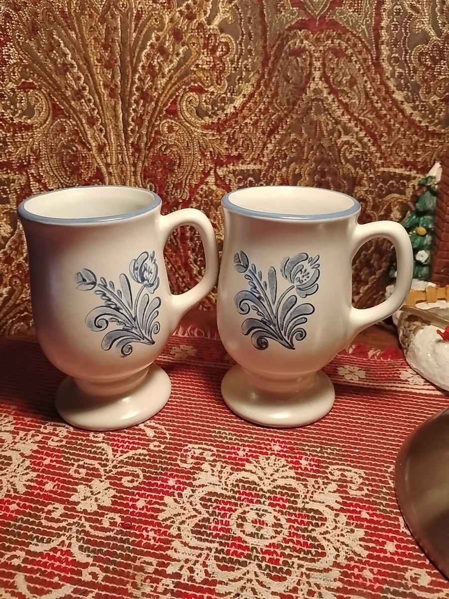 A Pair Of Pfaltzgraff Yorktown Vintage Footed Coffee Cup Mug