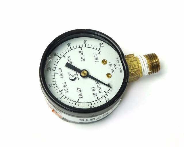 Graco Pressure Air Gauge 160430. 0100 PSI 2" Diam 1/4" NPT. USA Fits