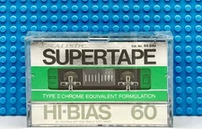 REALISTIC  SUPERTAPE  HIGH BIAS  1986 BLANK CASSETTE TAPE (1)44-940  (SEALED)