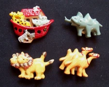 Noah's Ark Button Covers Set Of 4