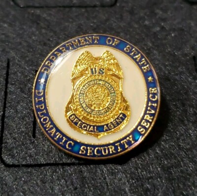 RARE Department of State Diplomatic Security Service US Special Agent Enamel Pin