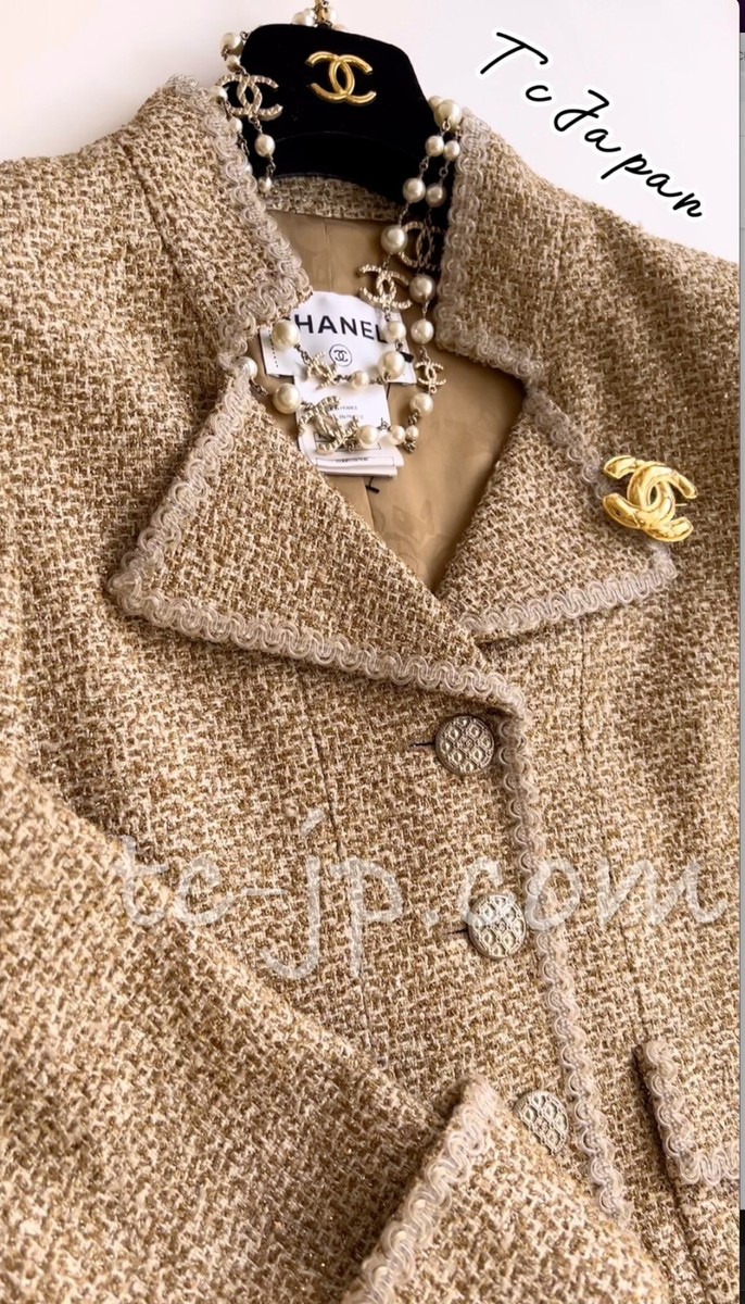 $8250 CHANEL 13C Gold Beige Lesage Tweed Runway Jacket $8250 CHANEL 13C Gold Beige Lesage Tweed Runway Jacket